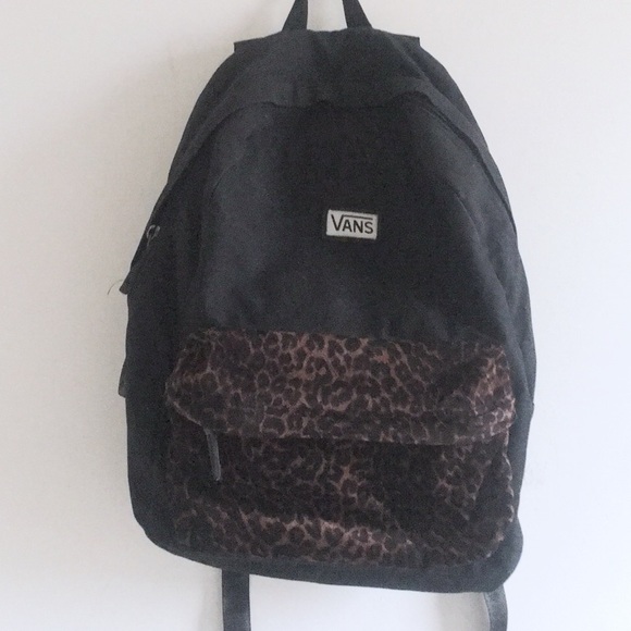 vans animal print backpack